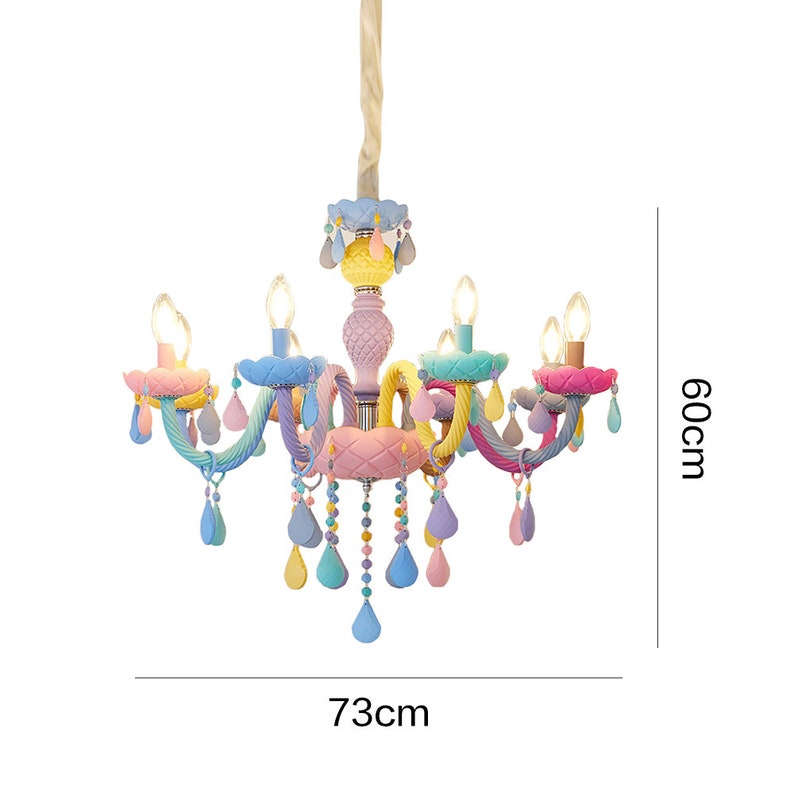 Macaron Crystal Candle Chandelier