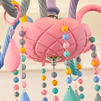 Macaron Crystal Candle Chandelier