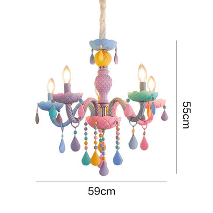Macaron Crystal Candle Chandelier
