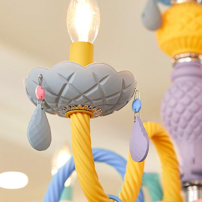 Macaron Crystal Candle Chandelier