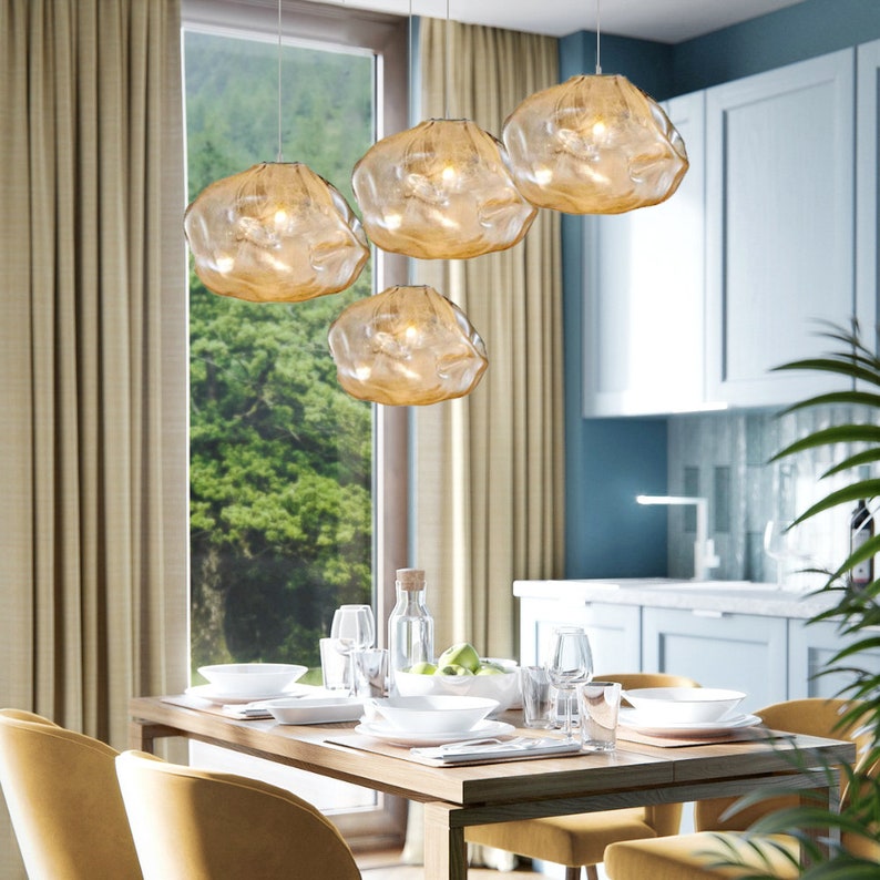 Glass Bubble Globe Stair Pendant