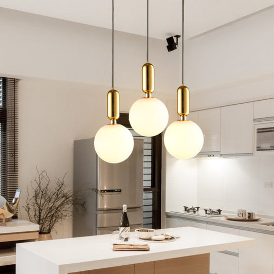 Modern Brass Cone Kitchen Pendant