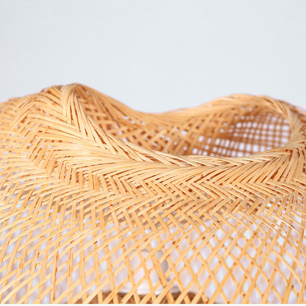 Hand-Knitted Bamboo Floor Lamp