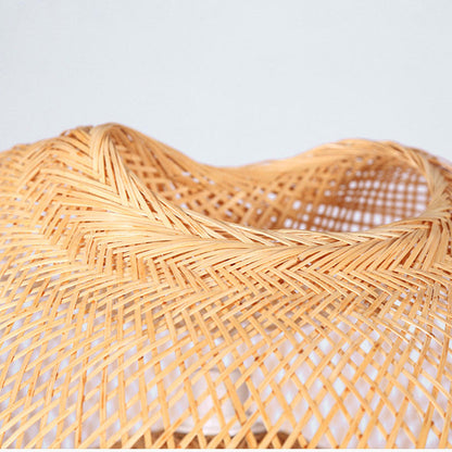 Hand-Knitted Bamboo Floor Lamp
