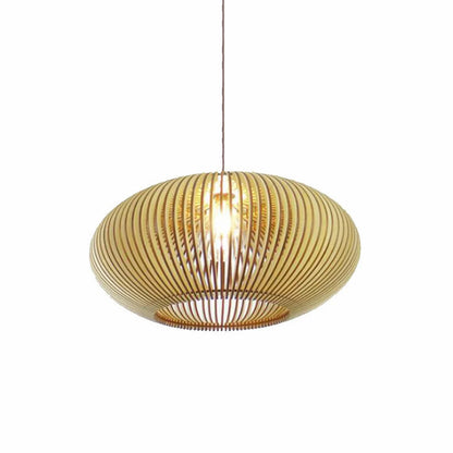 Wood Globe Pendant Light, 60cm