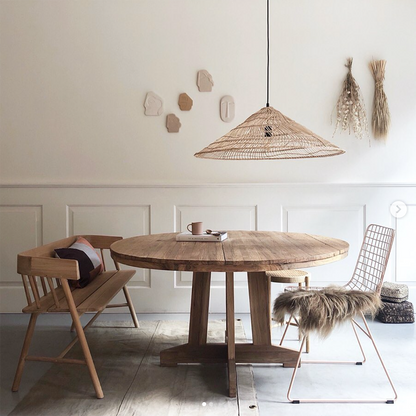 Rustic Umbrella Wicker Lampshade