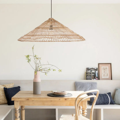 Rustic Umbrella Wicker Lampshade