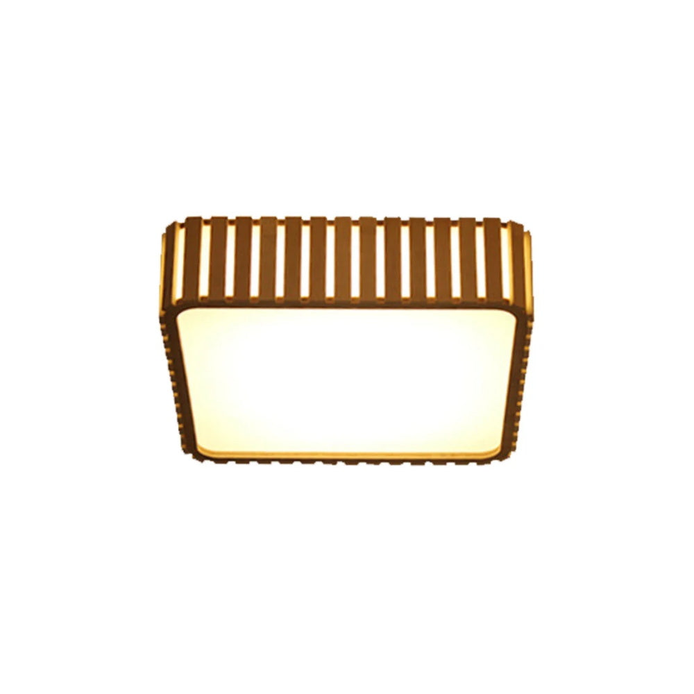 Square Wood LED Ceiling Light