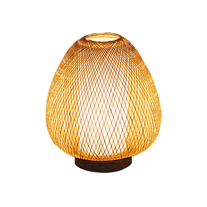 Traditional Bamboo Weave Desk Lamp