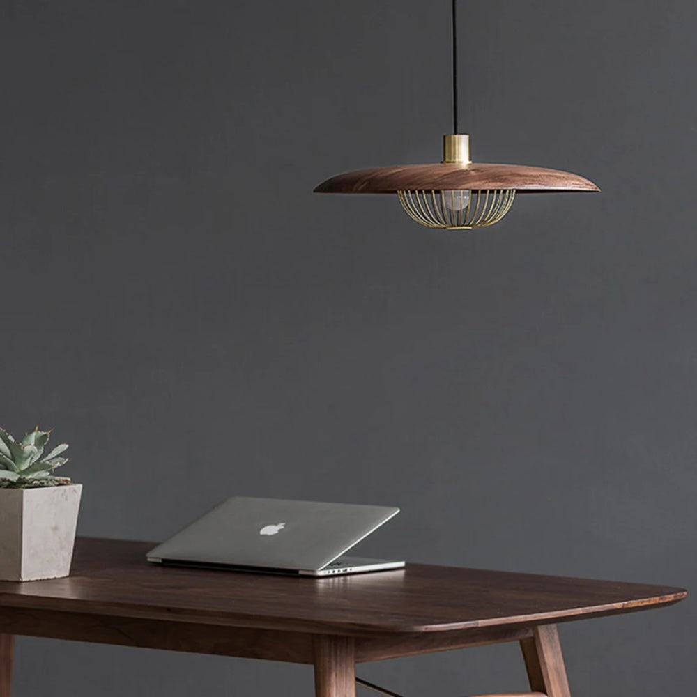 Mid-Century Wooden Ceiling Light, 45cm