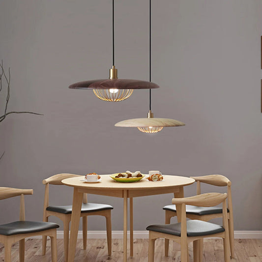 Mid-century Elegant Wooden Ceiling Lighting-[Modern pendant lighting for bedroom and living space]-Demolights UK