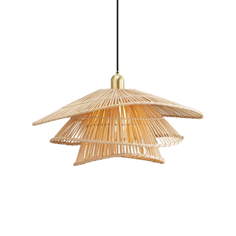 Bamboo Cloak Wicker Pendant Light