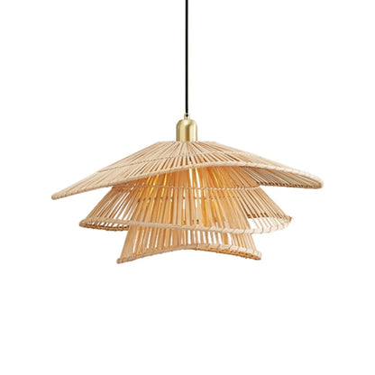 Bamboo Cloak Wicker Pendant Light