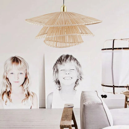 Bamboo Cloak Wicker Pendant Light