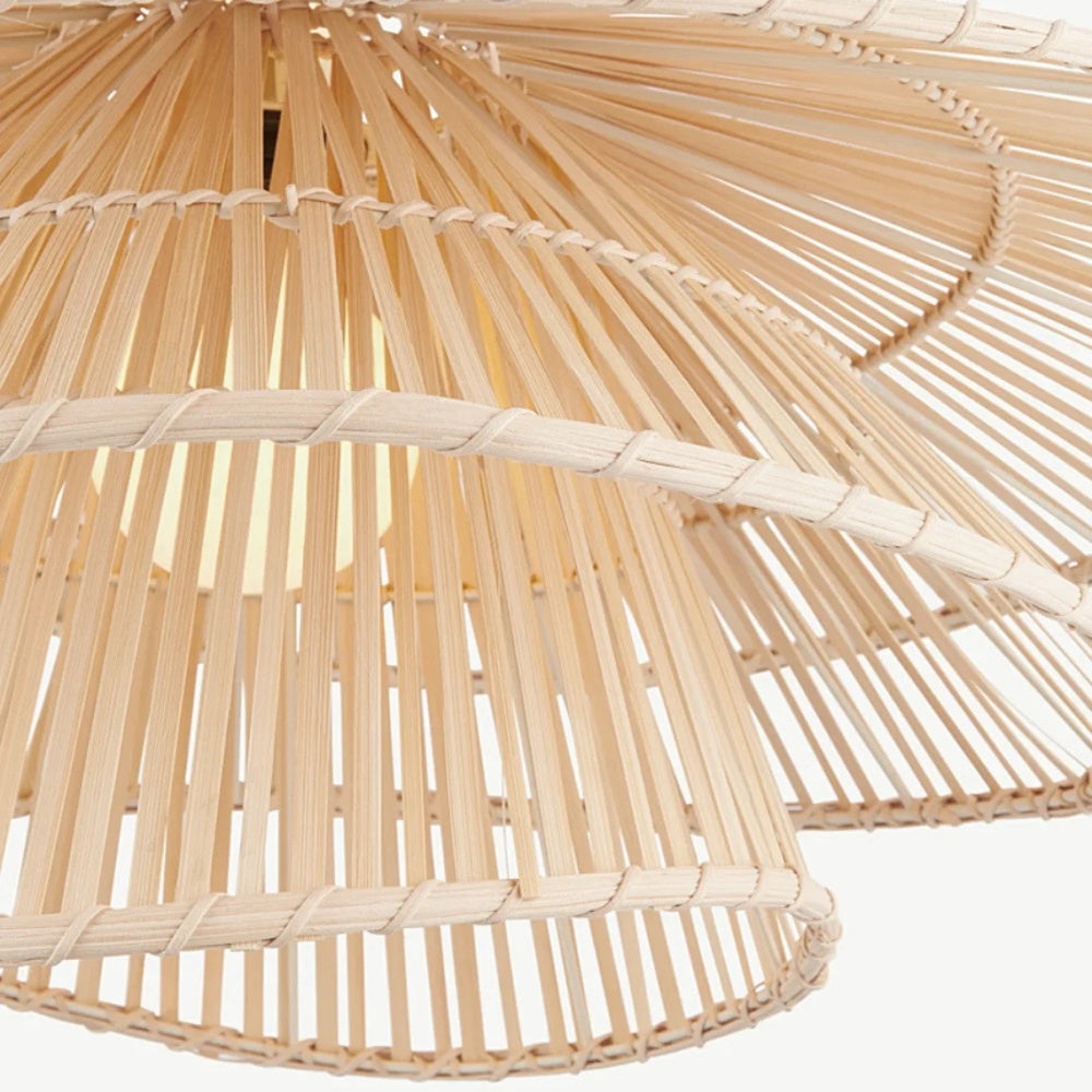 Bamboo Cloak Wicker Pendant Light