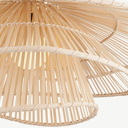 Bamboo Cloak Wicker Pendant Light