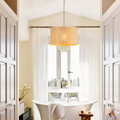 Japanese Bamboo Lantern Pendant Light