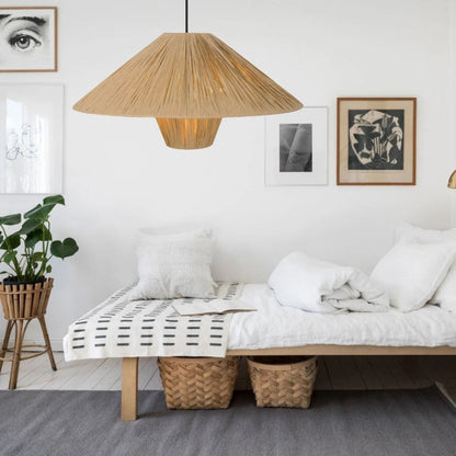 Fabric Pendant Light Minimalist Fabric Chandelier-[Modern pendant lighting for bedroom and living space]-Demolights UK
