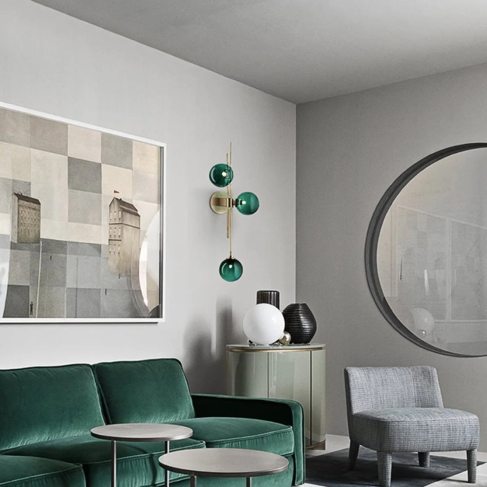 Glass Globe 3-Light Wall Sconce