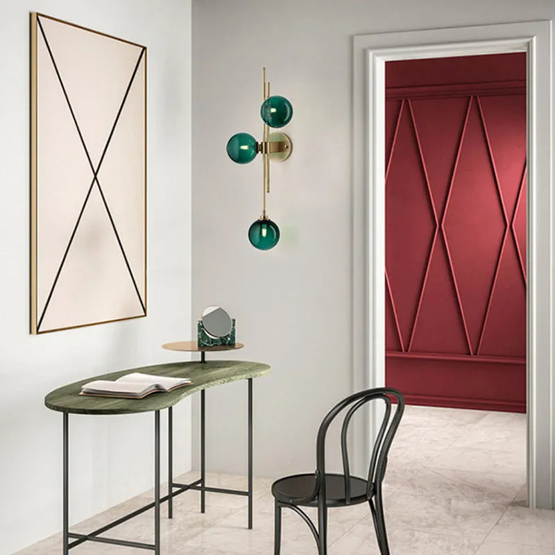 Glass Globe 3-Light Wall Sconce
