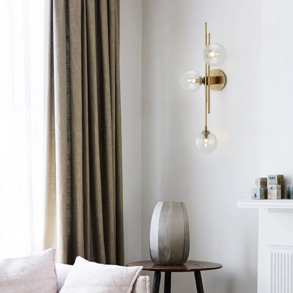 Glass Globe 3-Light Wall Sconce