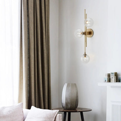Glass Globe 3-Light Wall Sconce