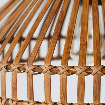Braided Bamboo Lantern Chandelier