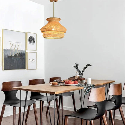 Woven Bamboo Kitchen Pendant Light