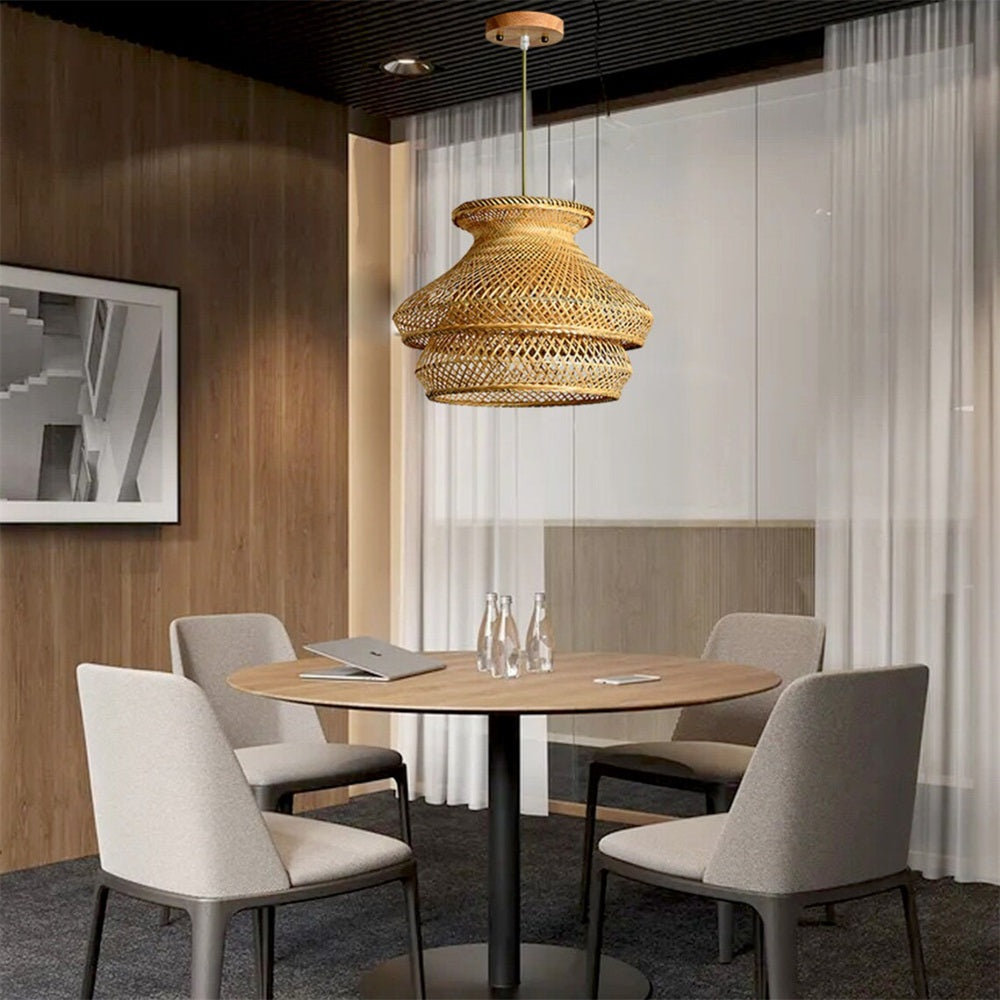 Woven Bamboo Kitchen Pendant Light