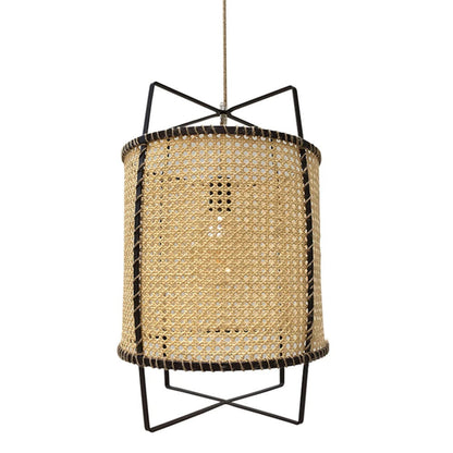 Boho Rattan and Jute Rope Pendant