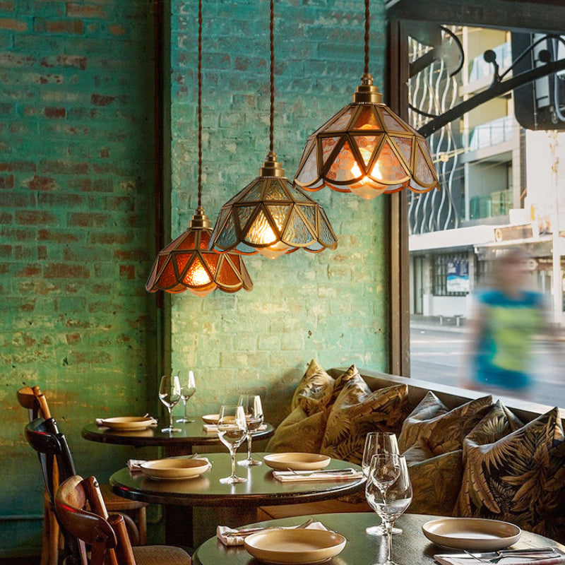 Nordic Vintage Glass Pendant Light