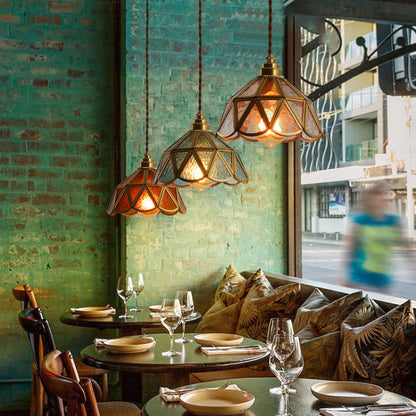 Nordic Vintage Glass Pendant Light