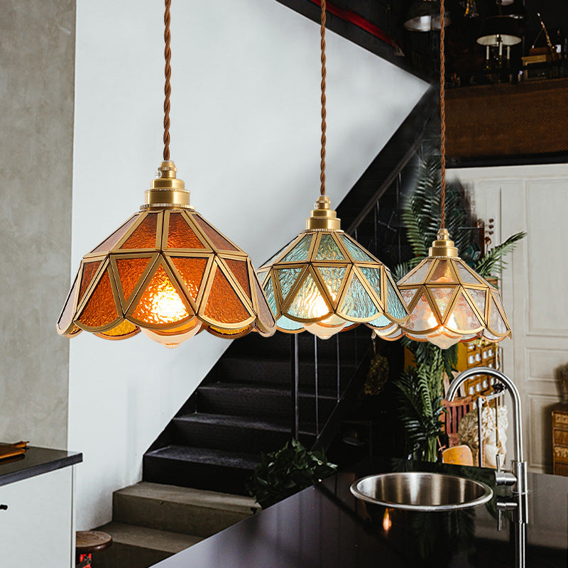 Nordic Vintage Glass Pendant Light