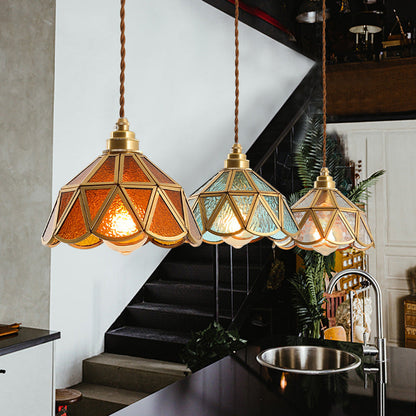 Nordic Vintage Glass Pendant Light