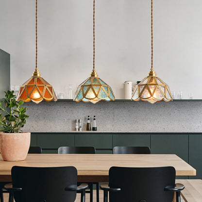 Nordic Vintage Glass Pendant Light