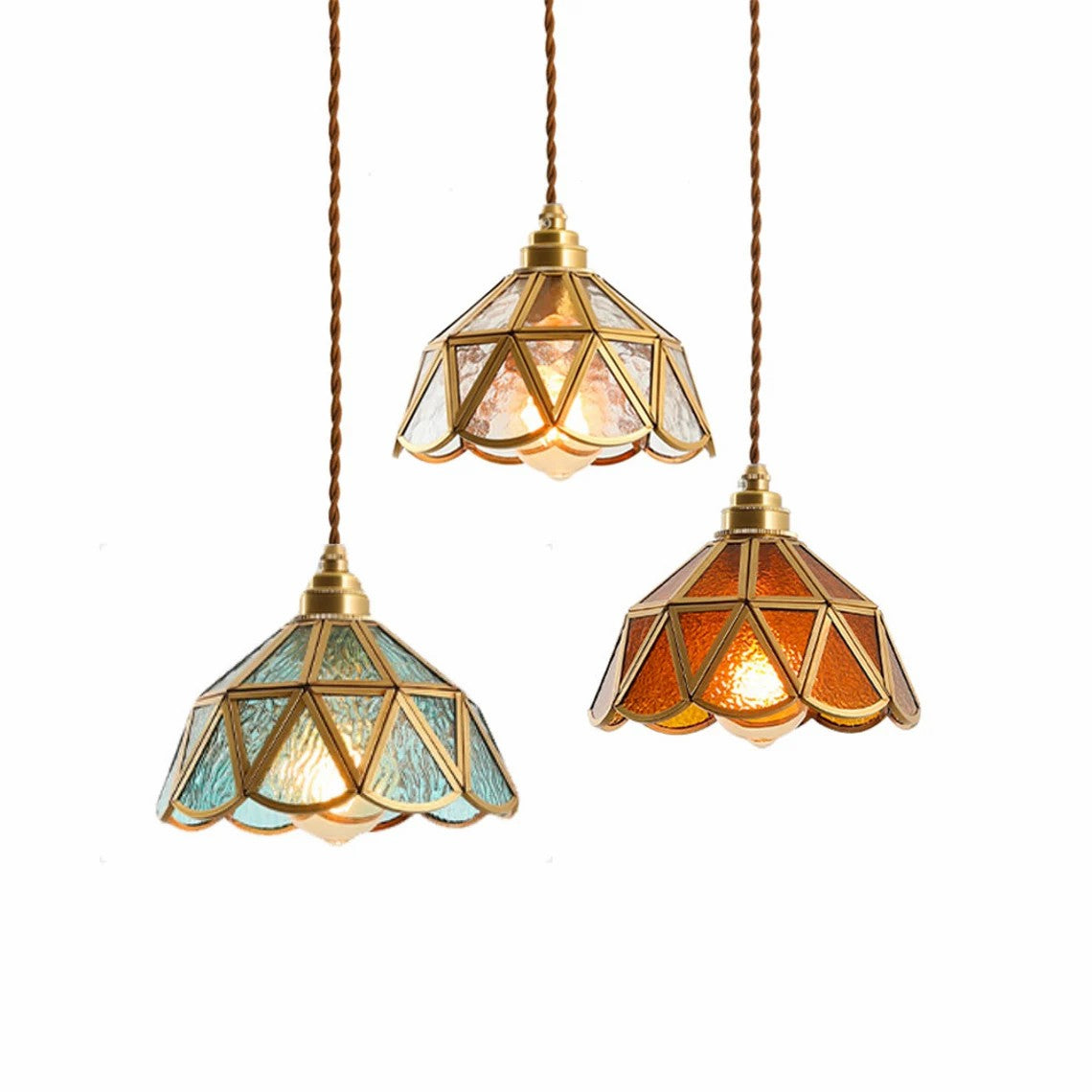 Nordic Vintage Glass Pendant Light
