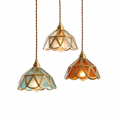 Nordic Vintage Glass Pendant Light