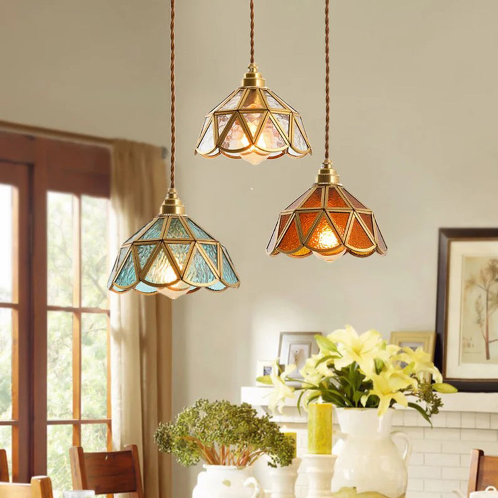 Nordic Vintage Glass Pendant Light