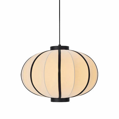White Fabric Lantern Pendant Shade