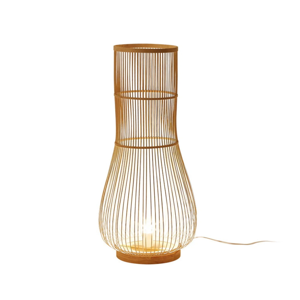 Bamboo Fish Trap Floor Lamp