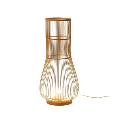 Bamboo Fish Trap Floor Lamp