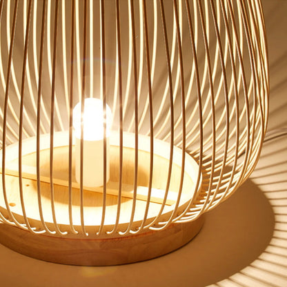 Bamboo Fish Trap Floor Lamp