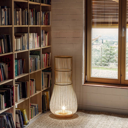 Bamboo Fish Trap Floor Lamp