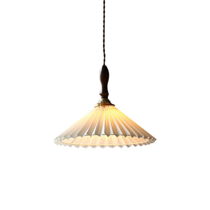 Retro Cone Fabric Pendant Light
