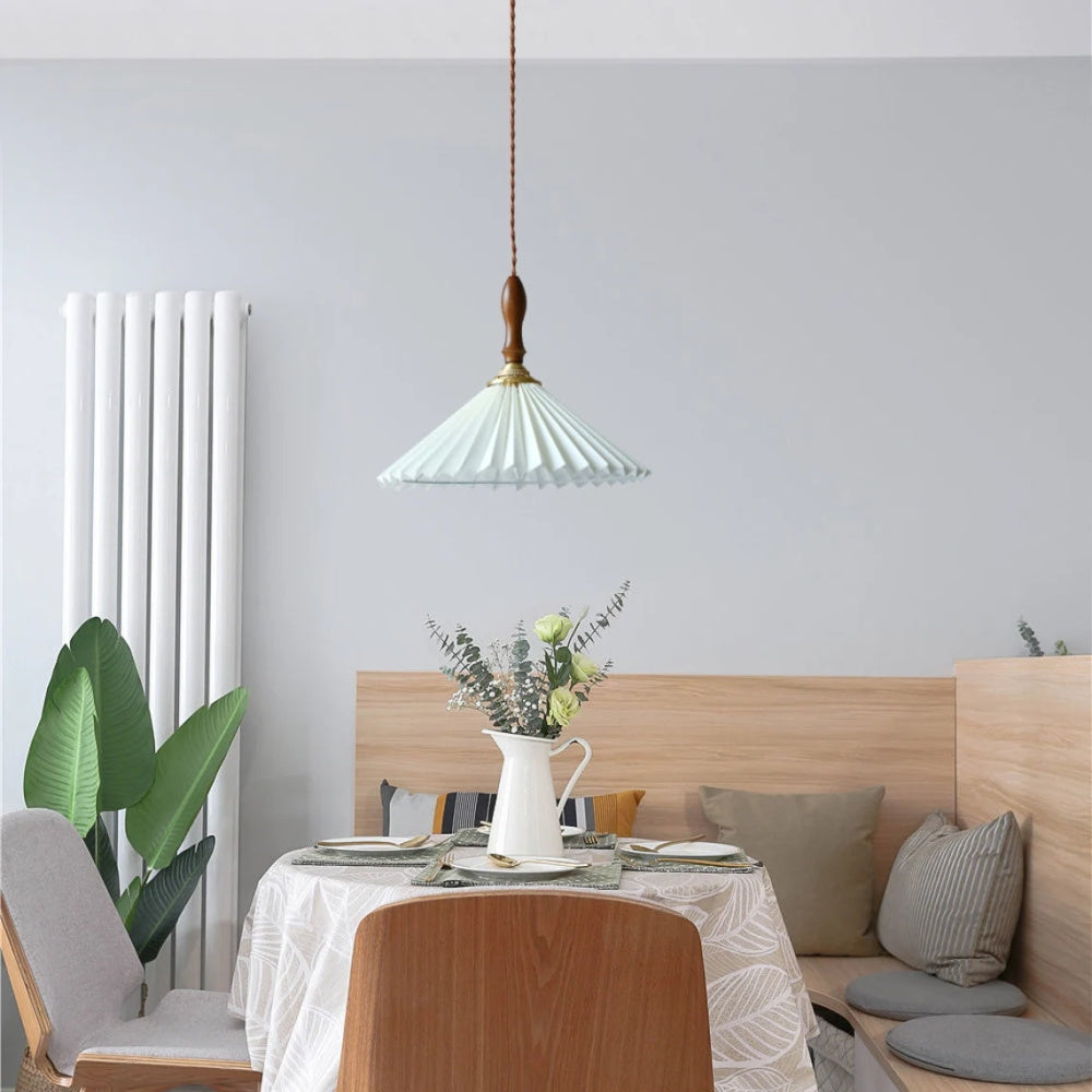 Retro Cone Fabric Pendant Light