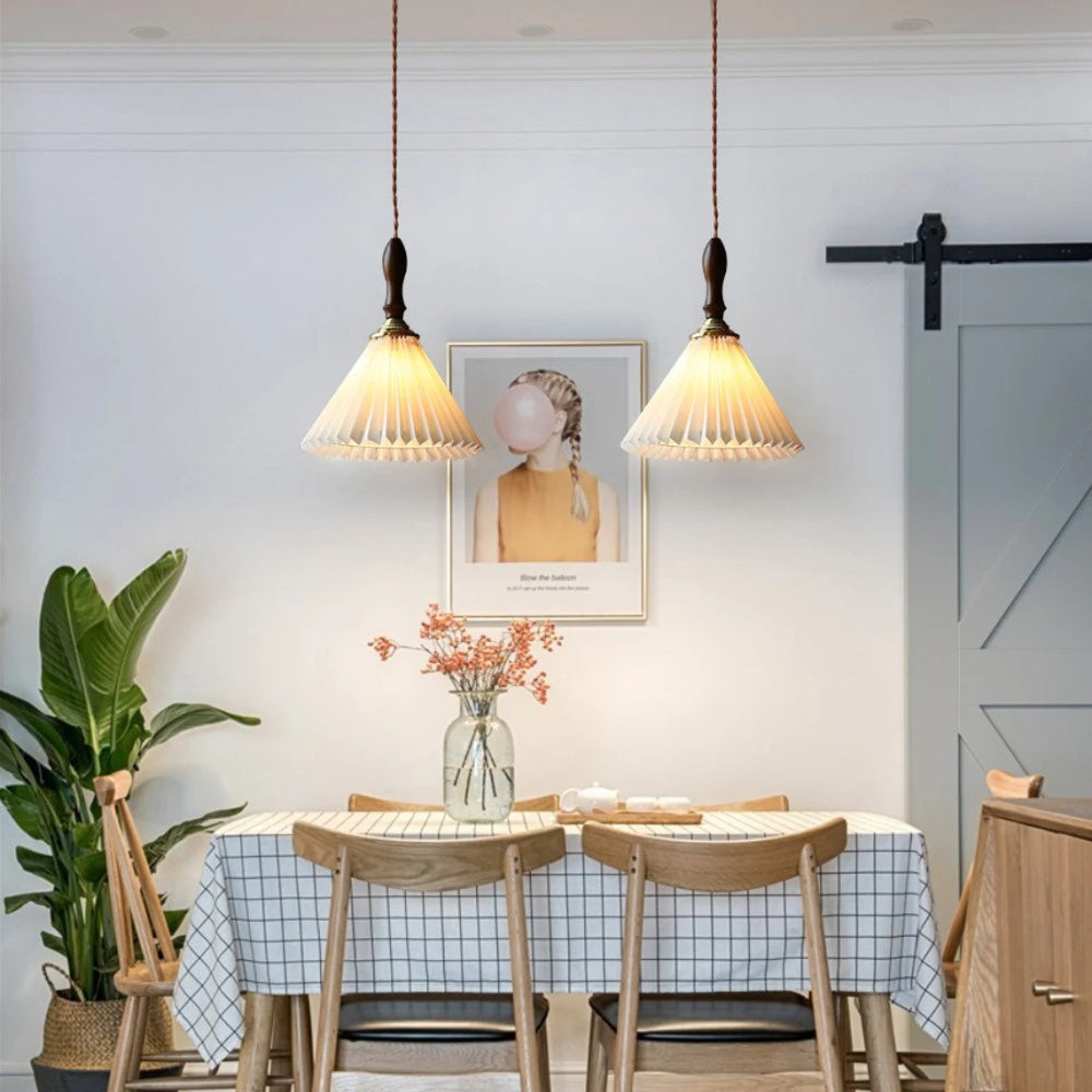 Nordic Retro Cone Dining Room Pendant Light-[Modern pendant lighting for bedroom and living space]-Demolights UK