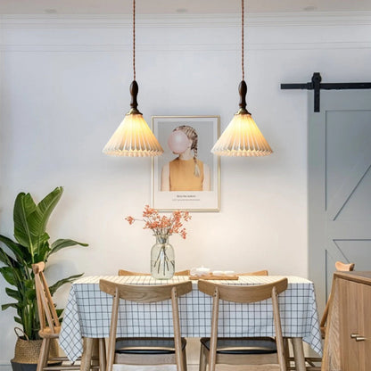 Nordic Retro Cone Dining Room Pendant Light-[Modern pendant lighting for bedroom and living space]-Demolights UK