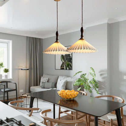 Retro Cone Fabric Pendant Light