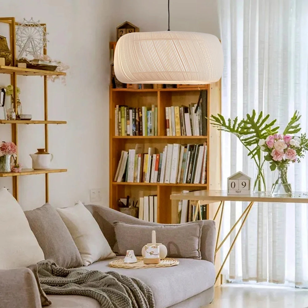 Japanese Fabric Pendant Chandelier
