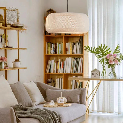 Japanese Fabric Pendant Chandelier